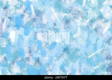 Schöner Frosthintergrund, Acrylstriche von Farbe, in zarten blauen Farben, Dekoration für ein Banner Stock Vektor