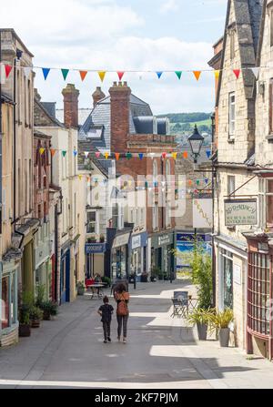 Upper High Street, Stroud, Gloucestershire, England, Großbritannien Stockfoto