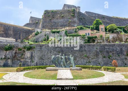 Neue venezianische Festung aus dem 16.. Jahrhundert, El Venizelou, Altstadt von Korfu, Korfu (Kerkyra), Ionische Inseln, Griechenland Stockfoto