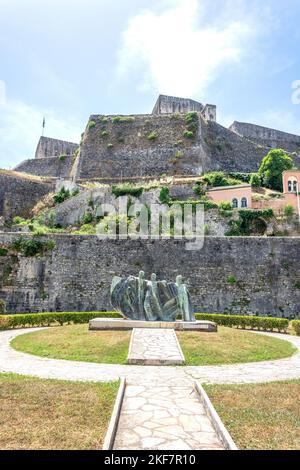 Neue venezianische Festung aus dem 16.. Jahrhundert, El Venizelou, Altstadt von Korfu, Korfu (Kerkyra), Ionische Inseln, Griechenland Stockfoto