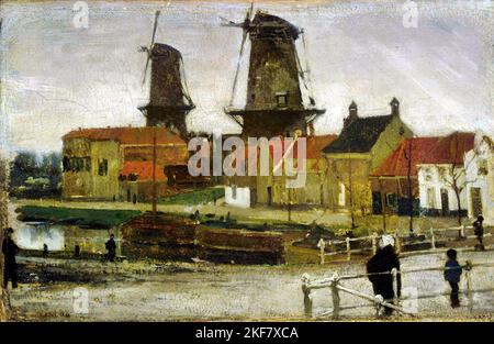 Matthijs Maris; A Corner of the Hague; 1860; Öl auf Karton auf Holzplatte; The Phillips Collection, Washington, D.C., USA. Stockfoto