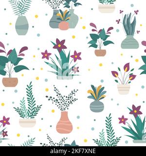 Nahtloses Blumenmuster. Handgezeichnete Vektorgrafik. Stock Vektor