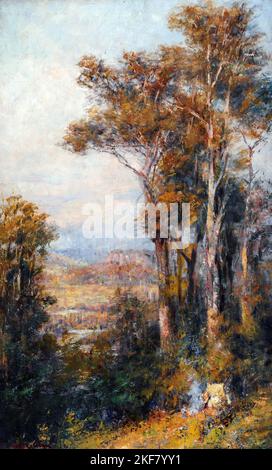 Frederick McCubbin; Landschaft; 1914; Öl auf Leinwand; Kunstgalerie von New South Wales, Australien. Stockfoto