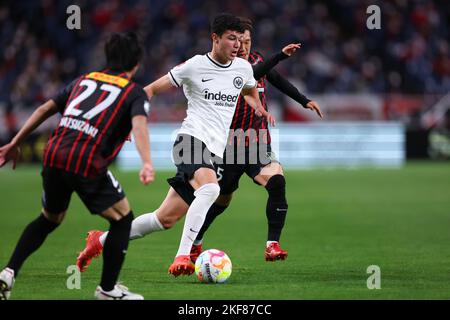 Saitama, Japan. 16.. November 2022. Anas Alaoui (Frankfurt) Fußball/Fußball : Japan-Bundesliga Tour 2022 Spiel zwischen Urawa Red Diamonds 4-2 Eintracht Frankfurt im Saitama Stadium 2002 in Saitama, Japan . Quelle: Naoki Morita/AFLO SPORT/Alamy Live News Stockfoto