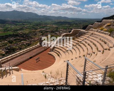 Archäologisches Theater Tempelkomplex von Pietravairano, Kampanien, Italien Stockfoto