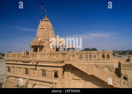 Adeshwar Nath Jain Tempel Amar Sagar Jaisalmer Rajasthan Indien Stockfoto