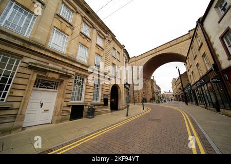 Stadtzentrum von Mansfield, Derbyshire, Großbritannien Stockfoto