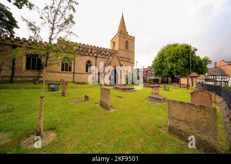 Stadtzentrum von Mansfield, Derbyshire, Großbritannien Stockfoto