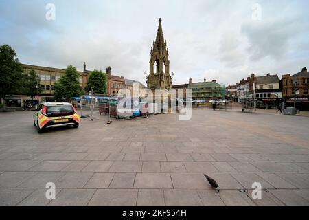 Stadtzentrum von Mansfield, Derbyshire, Großbritannien Stockfoto