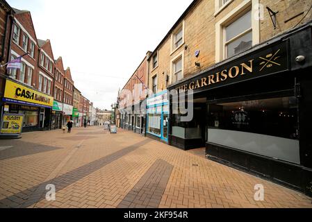 Stadtzentrum von Mansfield, Derbyshire, Großbritannien Stockfoto