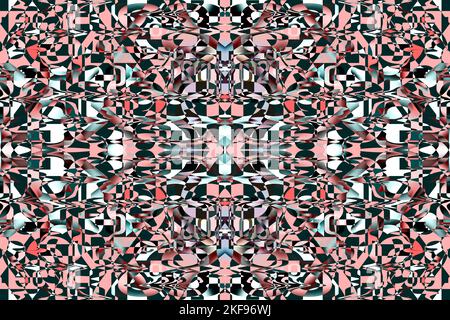 Abstraktes geometrisches fraktales mehrfarbiger Hintergrund-Muster, abstrakter Hintergrund Stockfoto
