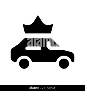 Premium Taxi Service schwarz Glyph ui-Symbol Stock Vektor