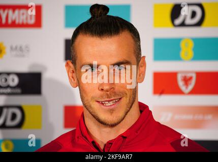 Aktenfoto vom 14-11-2022 von Gareth Bale aus Wales. Robert Earnshaw hat den Vereinigten Staaten gesagt, dass sie sich bei ihrem WM-Auftakt mit Wales vor einem verwundeten Gareth Bale hüten sollten. Ausgabedatum: Donnerstag, 17. November 2022. Stockfoto
