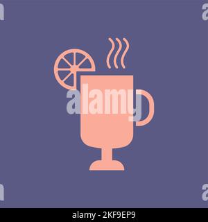 Heißer, frischer Glühwein zum Neujahr – Vektorgrafik Stock Vektor