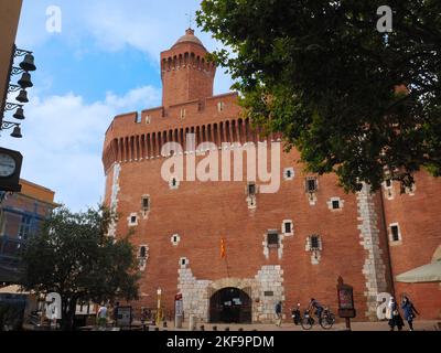 Bild von le Castillet in Perpignan. Stockfoto