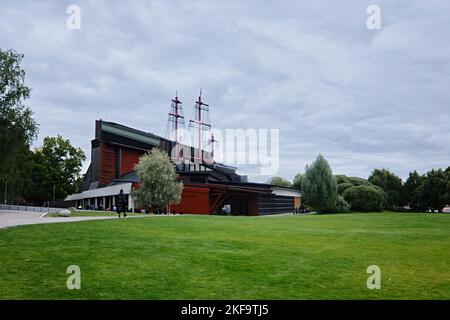 Stockholm, Schweden - 2022. September: Das maritime Vasa Museum, das Meistbesuchte Museum Skandinaviens, auf der Insel Djurgarden Stockfoto