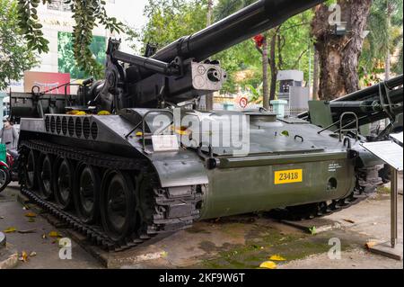 SELBSTFAHRENDE US Army M107-Waffe im war Remnants Museum, Ho Chi Minh City, Vietnam Stockfoto