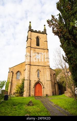 St. Luke's Episcopal Pfarrkirche. Church Hill, Ironbridge, Shropshire, England Stockfoto