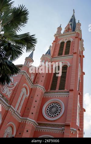 Die Rosa Kirche (Tan Dinh Kirche) in Ho Chi Minh Stadt, Vietnam Stockfoto