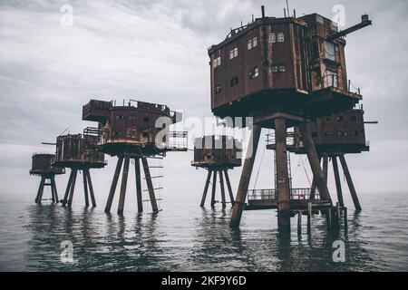 Red Sands - Fort aus dem 2. Weltkrieg in der Themsemündung Stockfoto