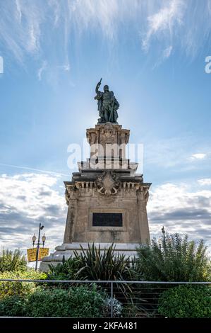 Denkmal eines Roger de Llúria in Tarragona Spanien Stockfoto