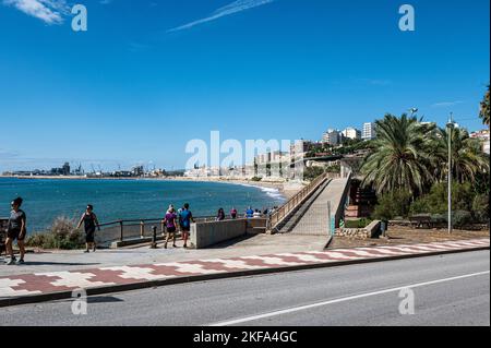Sea Front in Tarragona Spanien Stockfoto