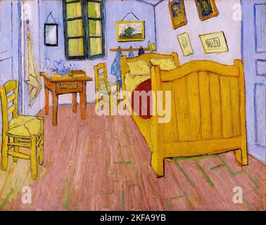 Vincent van Gogh Gemälde, Schlafzimmer in Arles, Öl auf Leinwand, 1888 Stockfoto