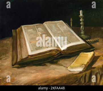 Vincent van Gogh, Stillleben mit Bibel, Ölgemälde auf Leinwand, 1885 Stockfoto