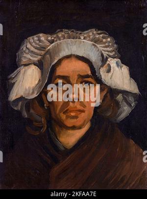 Vincent van Gogh, Kopf einer Frau (Gordina de Groot), Porträt in Öl auf Leinwand, 1885 Stockfoto