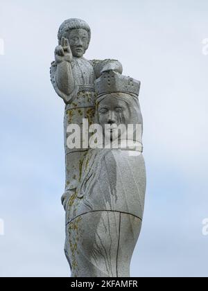 Die Statue unserer Lieben Frau von den Inseln auf der Insel South Uist, Äußere Hebriden, Schottland, Großbritannien Stockfoto