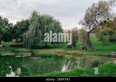 Die Jakobsquelle [ Szent Jakab ] in Vászóly [ Vszoly ], benannt nach dem schutzpatron des Dorfes Es liegt im Balaton-Hochland und fällt wi Stockfoto