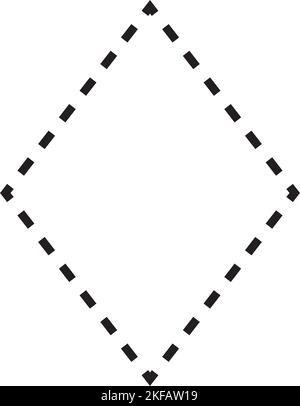 Rhombus-Form gestricheltes Symbol Vektor-Symbol für kreatives Grafikdesign ui-Element in einer Piktogrammdarstellung Stock Vektor