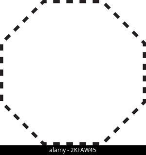 Octagon Symbol gestrichelte Form Vektor-Symbol für kreative Grafik-Design-ui-Element in einem Piktogramm Illustration Stock Vektor