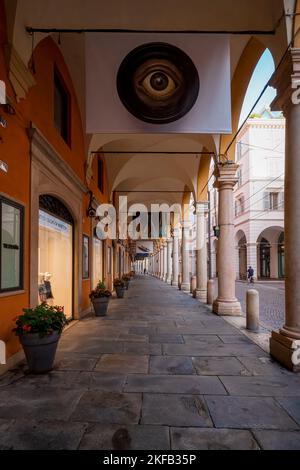 Portico del Collegio, Modena Stockfoto