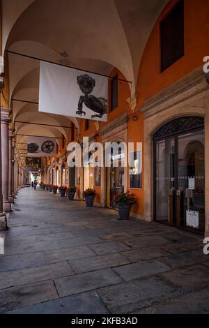 Portico del Collegio, Modena Stockfoto