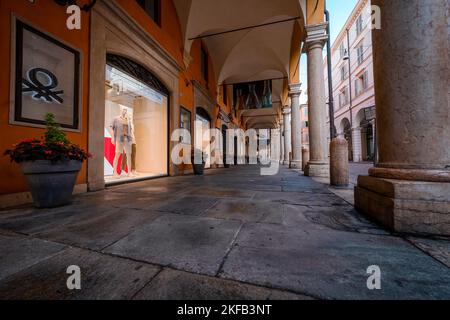 Portico del Collegio, Modena Stockfoto
