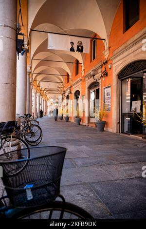 Portico del Collegio, Modena Stockfoto