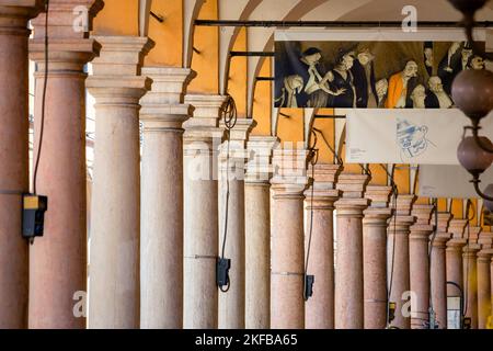 Portico del Collegio, Modena Stockfoto