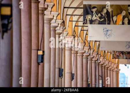 Portico del Collegio, Modena Stockfoto