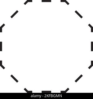 Achteckiges gestricheltes Symbol Vektor-Symbol für kreatives Grafikdesign ui-Element in einer Piktogramm-Illustration Stock Vektor