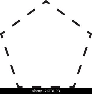 Das gestrichelte Shape-Vektor-Symbol für kreatives grafisches Design ui-Element in einer Piktogramm-Illustration Stock Vektor