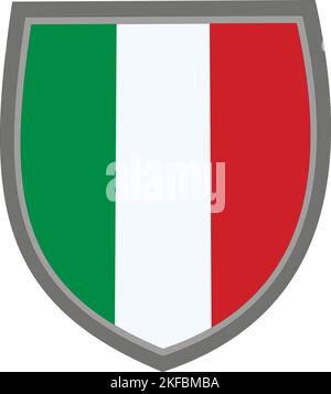 Schild mit den Farben der italienischen Flagge Stock Vektor