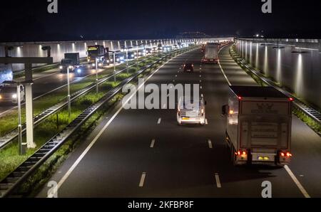 Morgendliche Rush Hour auf der A4 in der Nähe von Schipluiden.anp/hollandse Hoogte/lex van lieshout niederlande Out - belgium Out Stockfoto
