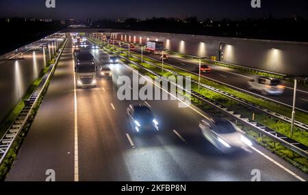 Morgendliche Rush Hour auf der A4 in der Nähe von Schipluiden.anp/hollandse Hoogte/lex van lieshout niederlande Out - belgium Out Stockfoto