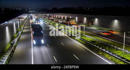 Morgendliche Rush Hour auf der A4 in der Nähe von Schipluiden.anp/hollandse Hoogte/lex van lieshout niederlande Out - belgium Out Stockfoto