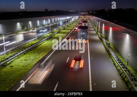 Morgendliche Rush Hour auf der A4 in der Nähe von Schipluiden.anp/hollandse Hoogte/lex van lieshout niederlande Out - belgium Out Stockfoto