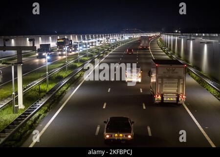 Morgendliche Rush Hour auf der A4 in der Nähe von Schipluiden.anp/hollandse Hoogte/lex van lieshout niederlande Out - belgium Out Stockfoto
