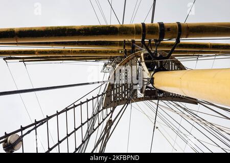 Blick auf ein Segelschiff Stockfoto