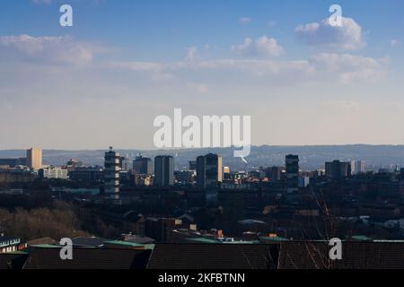 Panoramablick auf Glasgow, Schottland Stockfoto