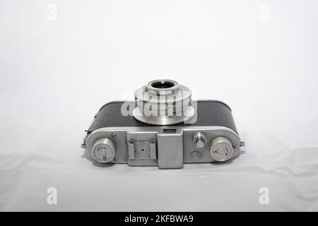 Eine komplett mechanische Ferrania Galileo 'Condoretta' Filmkamera aus dem Jahr 1951 Stockfoto